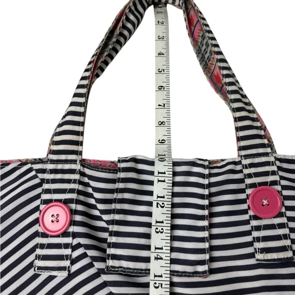Reversible Large Beach Shopping Tote Shoulder Bag Nautical Boat Market Cotton